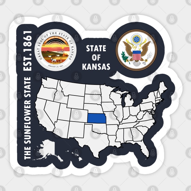 State of Kansas Sticker by NTFGP